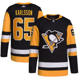 Pittsburgh Penguins #65 Erik Karlsson Home Primegreen Authentic Pro Player Jersey - Black