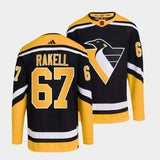Pittsburgh Penguins #67 rickard-rakell-black-2022reverse-retro-2.0-authentic-primegreen-jersey