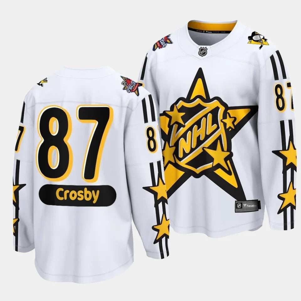 Pittsburgh Penguins #87 Sidney Crosby 2024 NHL All-Star White Jersey Style 2