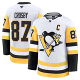 Pittsburgh Penguins #87 Sidney Crosby Away Premium Jersey - White