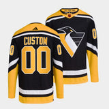 Pittsburgh Penguins #custom-black-2022reverse-retro-2.0-authentic-primegreen-jersey