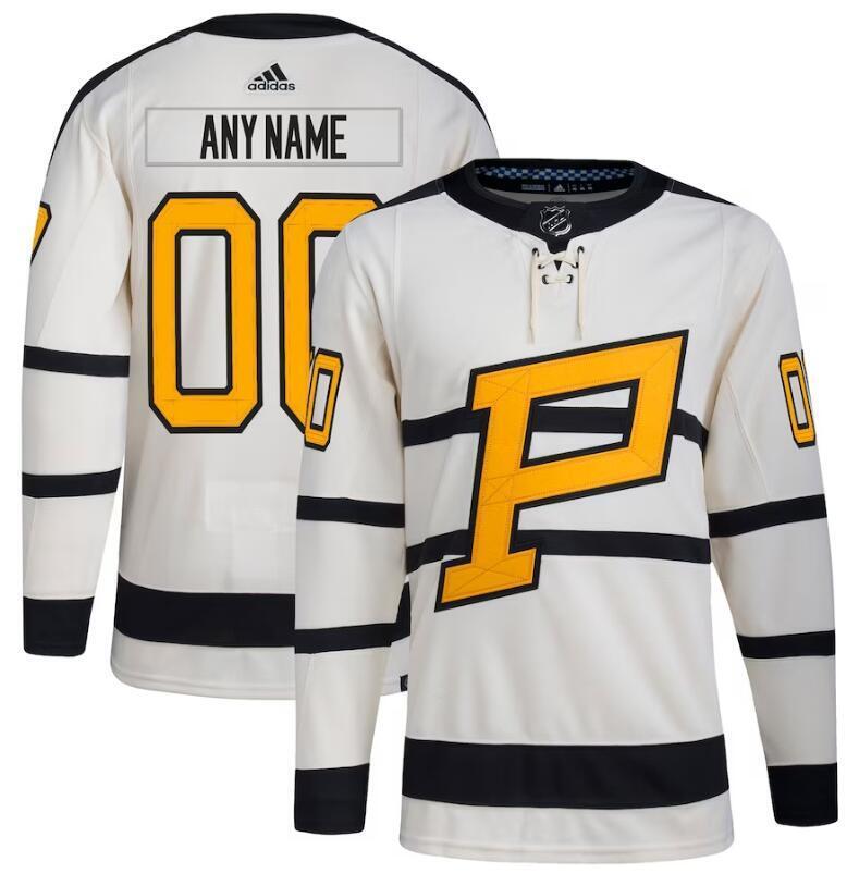 Pittsburgh Penguins adidas 2023 NHL Winter Classic Authentic Custom Jersey - Cream