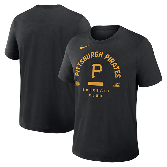 Pittsburgh Pirates Black Collection Early Work Tri-Blend Dri-FIT T-Shirt