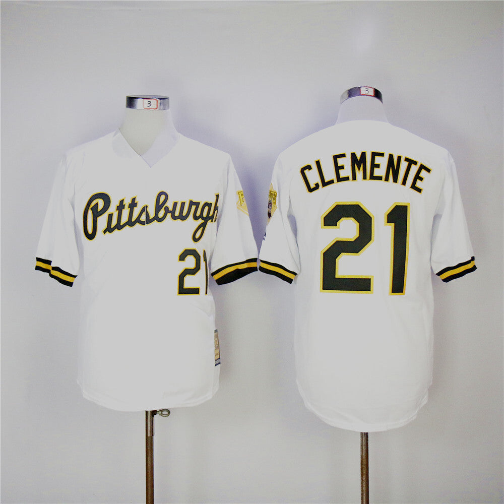 Pittsburgh Pirates #21 Pirates 21 White Retro Fan