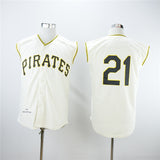 Pittsburgh Pirates #21 Roberto Clemente Pirates 21 Off-White Retro