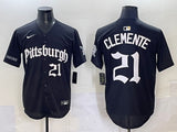 Pittsburgh Pirates #21 Roberto Clemente Pirates 5 Collaboration Style 1