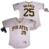 Pittsburgh Pirates #25 Polanco Pirates 25 White Elite