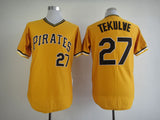 Pittsburgh Pirates #27 Pirates 27 Yellow Retro Style 1