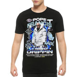 Pope Francis He Is Drippin Cool Hip-Hop Style T-Shirt Crew Neck Short Sleeve T-Shirt Tops Trendy for Unisex