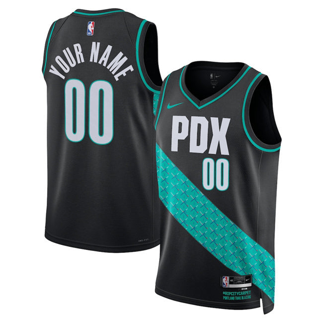 Portland Trail Blazers Active Player Custom Black 2025 26 City Edition Edition