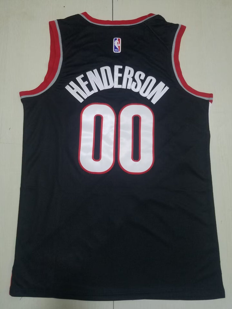 Portland Trail Blazers #00 Scoot Henderson Trail Blazers 00 Black S-XXL Style 1