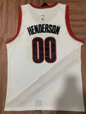 Portland Trail Blazers #00 Scoot Henderson Trail Blazers 00 White Style 1
