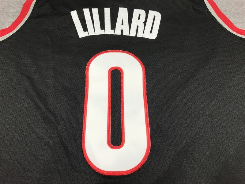 Portland Trail Blazers #0 Damian Lillard 23 Trail Blazers 0 Black Style 3