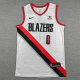 Portland Trail Blazers #0 Damian Lillard Trail Blazers 0 White Style 4