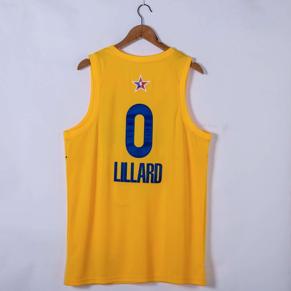 Portland Trail Blazers #0 Lillard 2021 All-Star 0 # Yellow Style 1