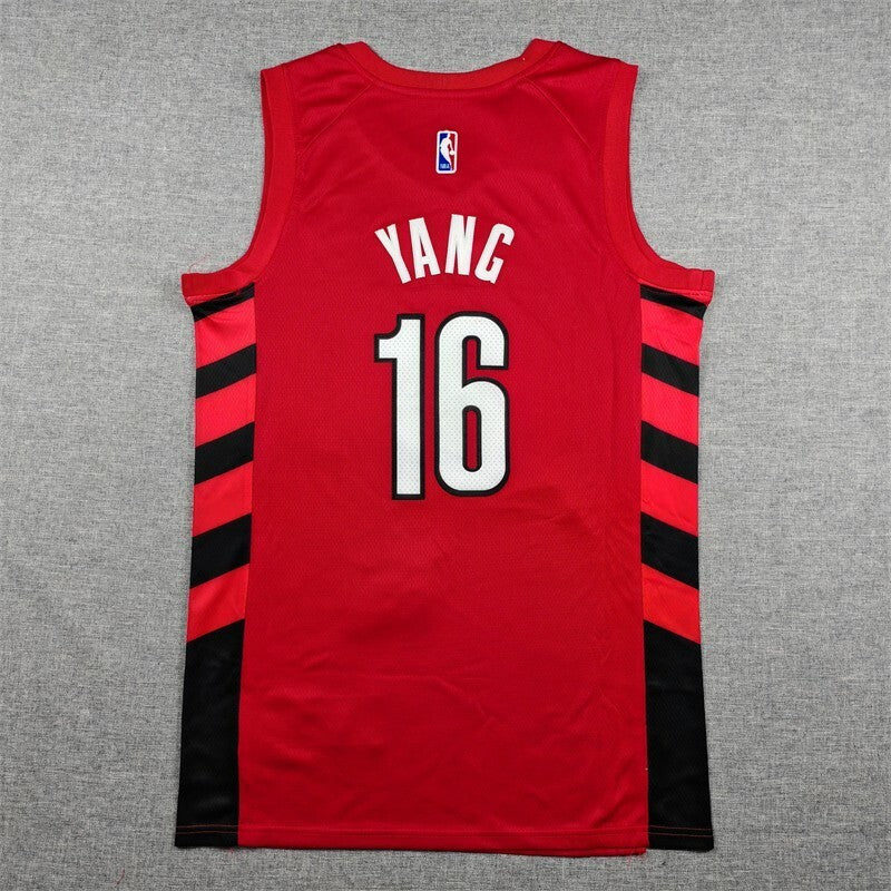 Portland Trail Blazers #16 Yang Trail Blazers 16 Red Statement Edition Style 1