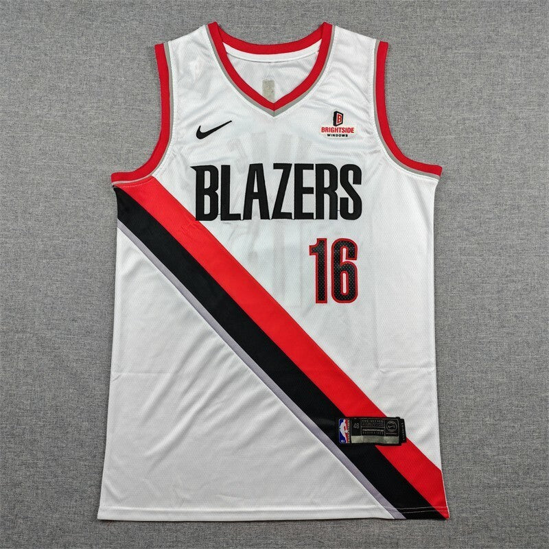 Portland Trail Blazers #16 Yang Trail Blazers 16 White Style 2