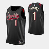 Portland Trail Blazers #1 Anfernee Simons 2023-24 City Edition Swingman Jersey