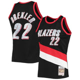 Portland Trail Blazers #22 Clyde Drexler Mitchell & Ness 1991-92 Hardwood Classics 75th Anniversary Diamond Swingman Jer