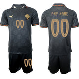 Portugal Team Custom Black 2026 World Cup Away Soccer Jersey Suit