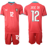 Portugal Team #12 José Sá Red 2026 World Cup Home Soccer Jersey Suit