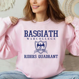 Printed Basgiath War College Sweatshirt Fourth Wing Crewneck Dragons And Books., Unisex Sweater Pullover Tee
