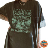 Protect Our National Parks, Parks Not Profits Shirts, Cotton Unisex T-shirt, Crew Neck, Size S- 3XL, Menswear Top, Womenswear Top Underwear Streetwear