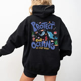 Protect Our Oceans Hoodie, Save The Ocean Shirt,  Beach T-Shirt, Coconut Girl Aesthetic Shirt, Surf Sweatshirt