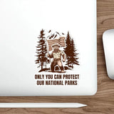 Protect Our Parks Sticker, National Park Sticker, Hiking Stickers, Water Resistant, Decal