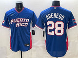Puerto Rico Baseball #28 Nolan Arenado Royal 2026 World Baseball Classic Road Stadium