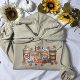 Pumpkin Spice Coffee Hoodie, Thanksgiving hoodie; Christmas hoodie