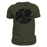 Quetzal Bird Aztec T-Shirt- Playera Con Pajaro Quetzal Azteca Casual Classic