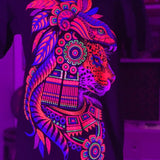 Quetzalcóatl con jaguar T-shirt Black Cotton