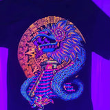 Quetzalcóatl piramide T-shirt Black Cotton Man