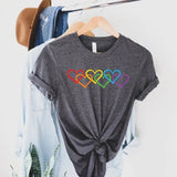 Rainbow Heart Shirt, Love is Love Rainbow Heart Shirt, Pride Rainbow Heart T Shirt, Pride Pocket Shirt, Perfect Gift, LGBT Tee, Gay Shirtstyle{n002}2