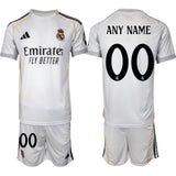 Real Madrid Custom 25 26 White Home Soccer Jersey Suit