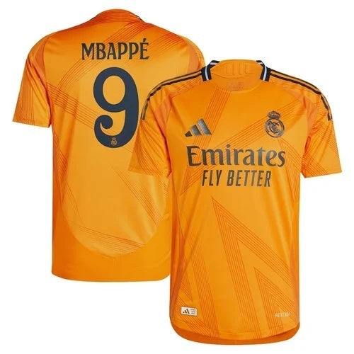 Real Madrid #9 Kylian Mbappé 202425 Away Men Jersey - Orange