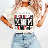 Retro Baseball Mom Tee, Glitter Baseball Shirt, Baseball Mom Life Sublimation Tshirt, Baseball Mama, Baseball Shirt, Gift Mother's Day, Womenswear Top