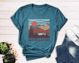 Retro Colorado Shirt, Rocky Mountain Tee, Camping Shirt, Vintage Colorado Mountain Shirt, Colorado Gift, Colorado State Shirt, Hiking Shirtstyle{n002}2