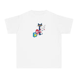 Retro Cool Cat Baby Tee, Babytee Y2k Streetwear, Quirky Vintage Graphic Top, Guitar Bass Tee, Funny 90s Tshirt, Grunge Aesthetic Shirt