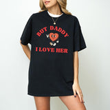 Retro Lesbian Shirt, But Daddy I Love Her Pride Shirt, Retro Heart Top, Clowncore Shirt, LGBTQ Pride Merch, Pansexual, Queer Shirts