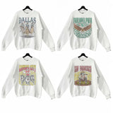 Retro Skeleton All Teams Football Sweatshirt, Gildan Unisex Crewneck Sport Classic Sweatshirt All Teams Football, White Menswear Soft Sweatshirt