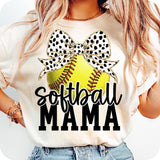 Retro Softball Mama Coquette T-Shirt, Softball Mama T-Shirt, Game Day Softball Bow T-Shirt, Softball T-Shirt, Softball Mom T-Shirt