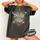 Ridoc Quest Squad Comfort Colors Shirt, I Kept The Inside Thoughts Inside Tee, Onyx Storm Fourth Wing Shirt For Fans, Bookish Gift