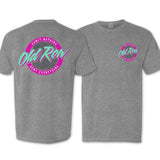 [SALE UP TO 45%] Old Row Circle Logo 90S Admit Nothing front & back T-shirt, Pink Old Row T-shirt for Beer Lovers, Gift for Him for Her Menswear Soft