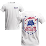 [SALE UP TO 45%] Trump Snowflake Removal Service Halloween 2 sides T-shirt for men and women Cotton Menswear Top Navy