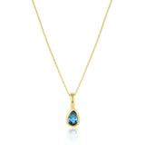 Teardrop Birthstone Necklace