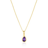 Teardrop Birthstone Necklace