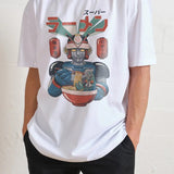 SUPER RAMEN BOT T-SHIRT, Men Summer Fashion Cotton, Cotton Menswear, S to 3XL Soft Top