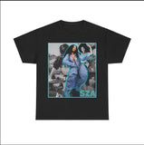 SZA Fitted T Shirt Unisex Heavy Cotton Tee blackshirt